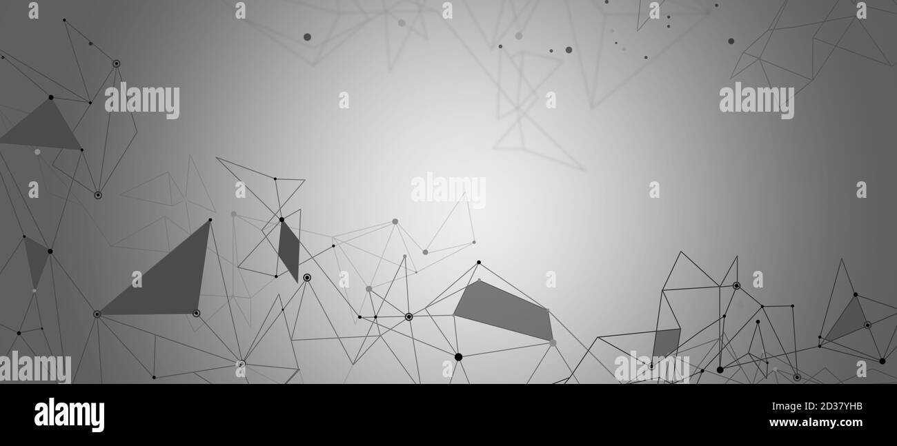 Network connection with lines and dots. Business connection concept Stock Photo