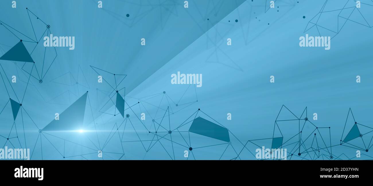 Network connection with lines and dots. Business connection concept Stock Photo