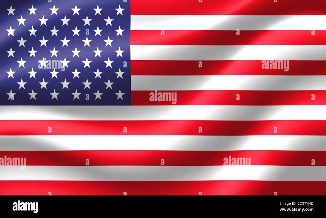 Flag of United States waving in the wind. Render 3D Stock Photo - Alamy