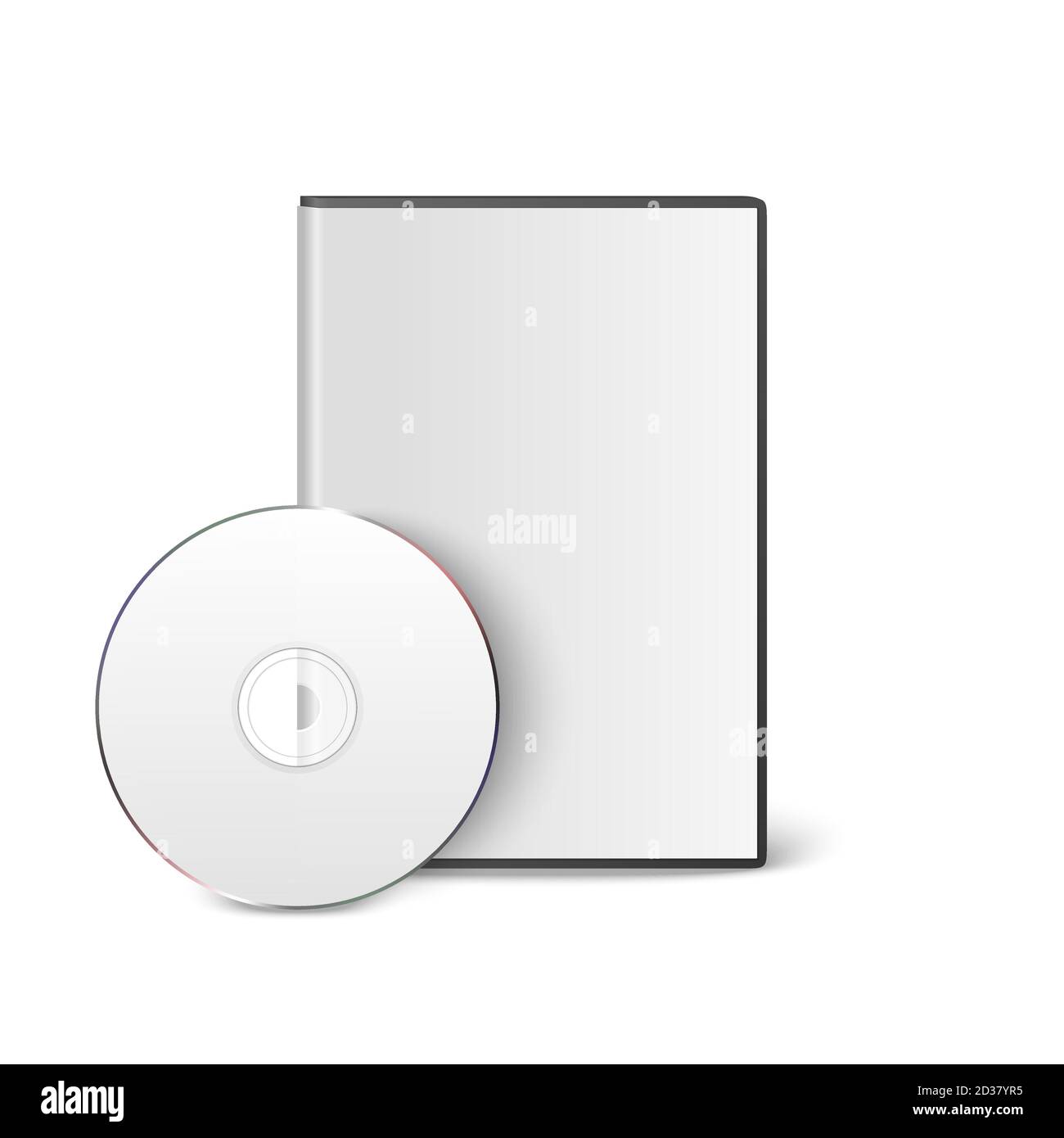 Vector 3d Realistic Blank White Cd Dvd With Cover Case Box Set Closeup Isolated On White Background Design Template Cd Packaging Copy Space Front Stock Vector Image Art Alamy