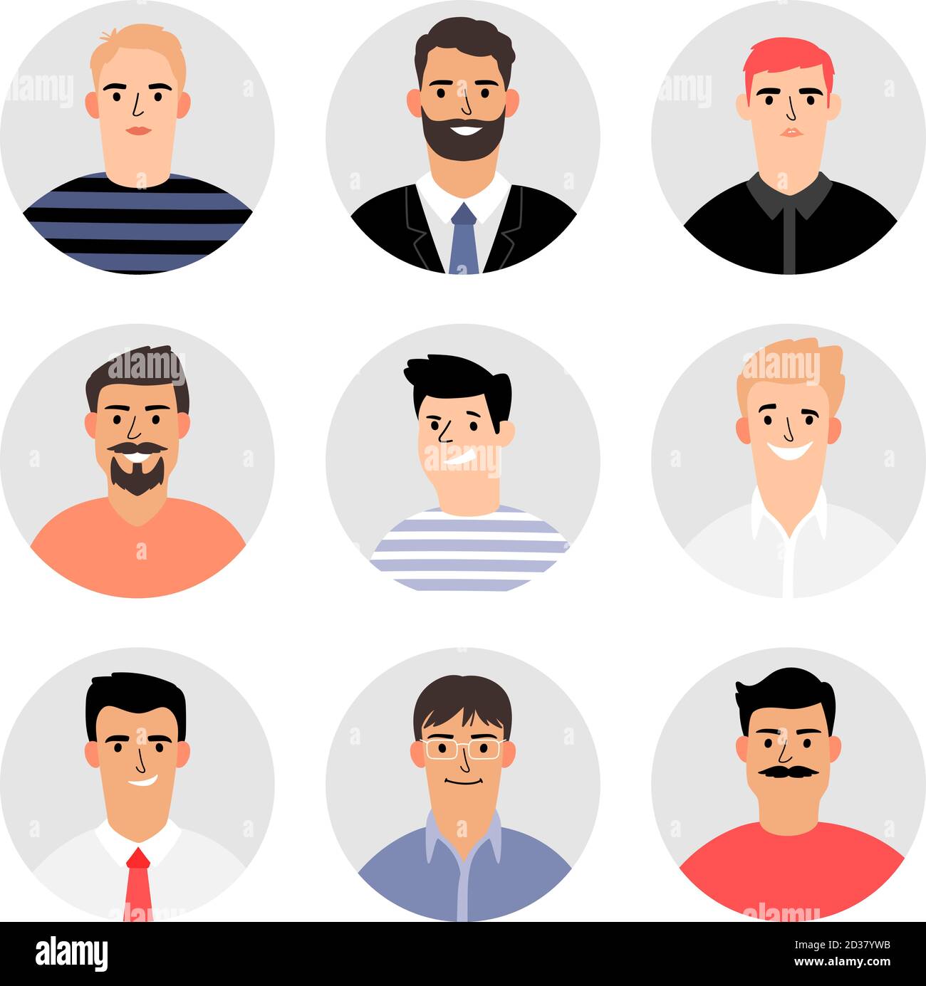 People heads icons Face avatar Man woman in flat style Vector Stock  Vector Image  Art  Alamy