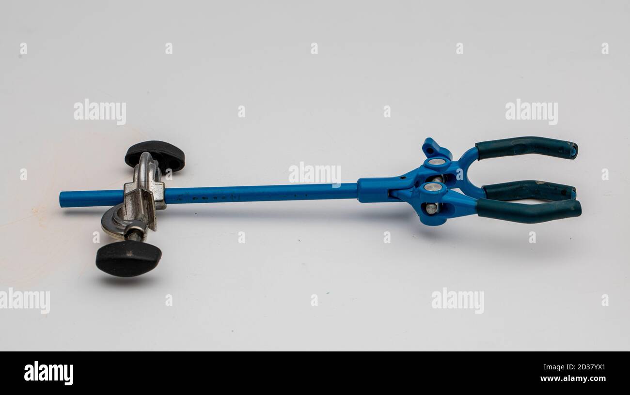 Clamp holder. Laboratory equipment. Condenser clamp, Used to hold the