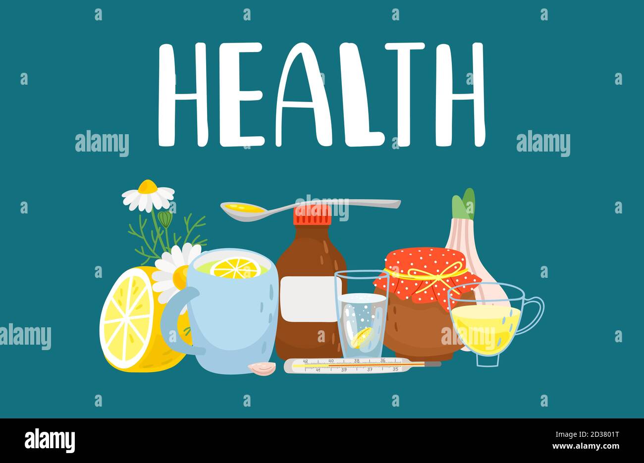 Alternative treatment. Cold remedies. Winter cold and flu health remedy