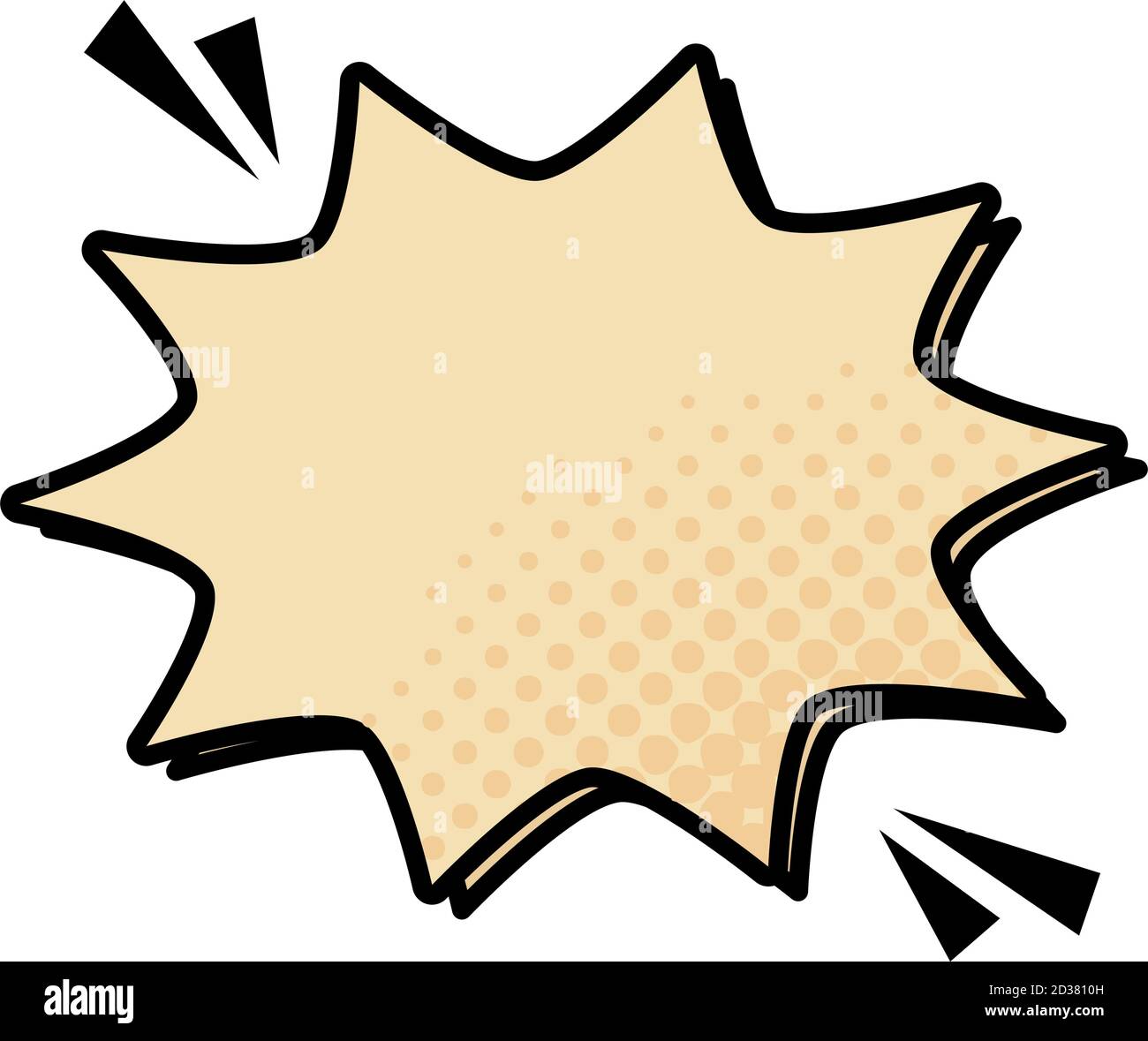explosion comic talk bubble pop art comic style, flat icon vector illustration Stock Vector