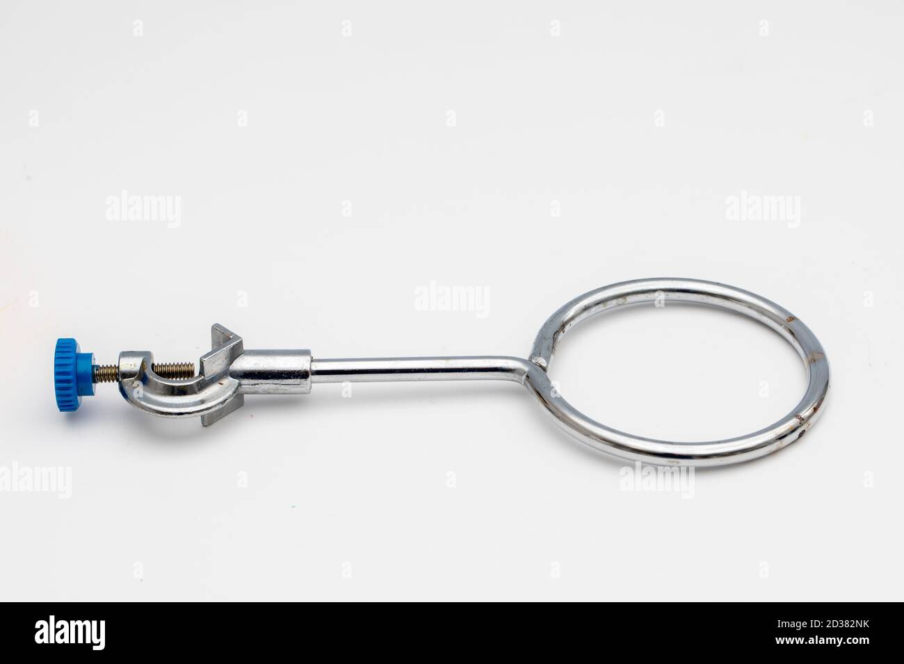 Clamp holder. Laboratory equipment. Ring clamp are used to place