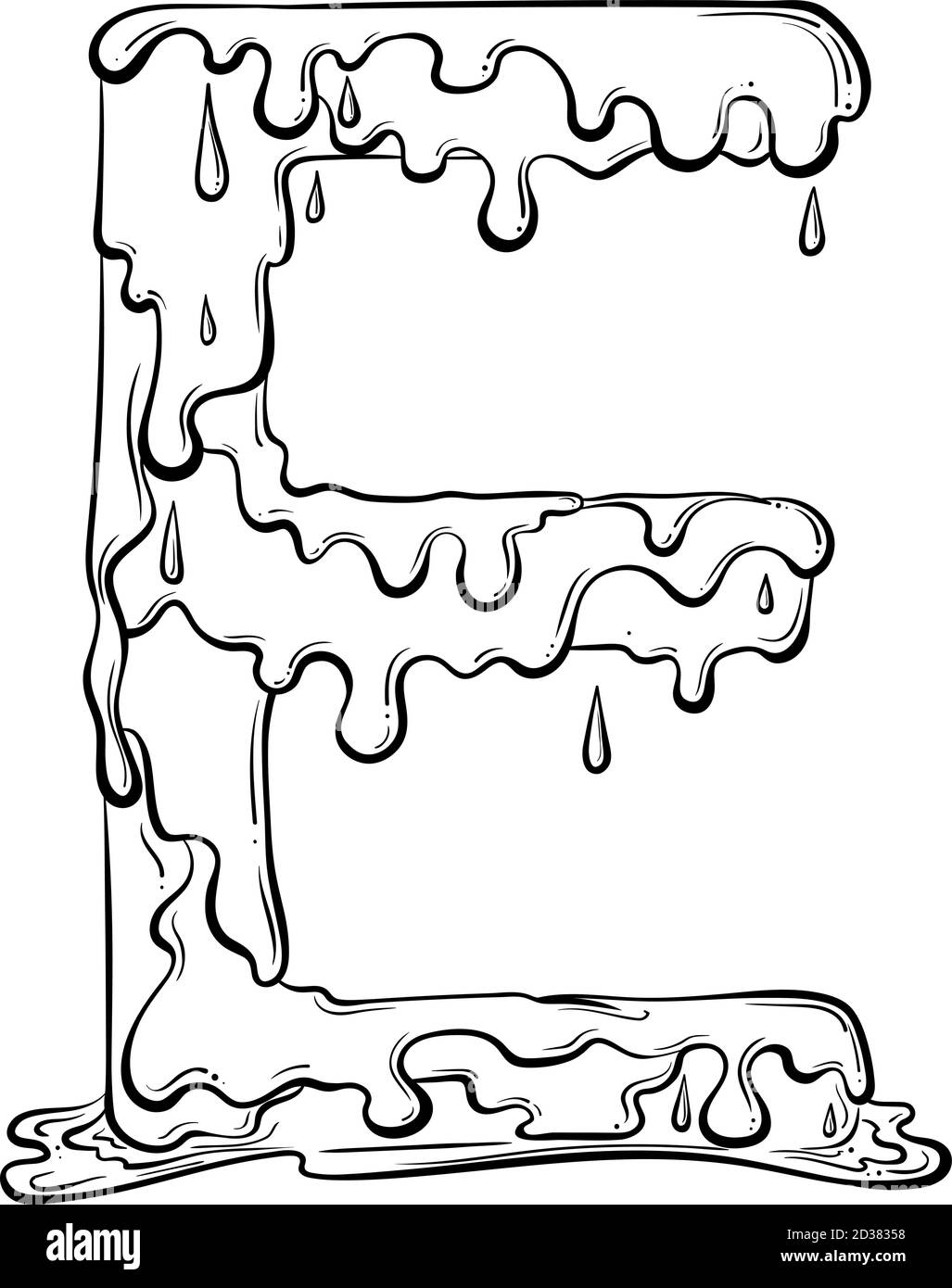 Lettering dripping word Slime. Vector illustration isolated on