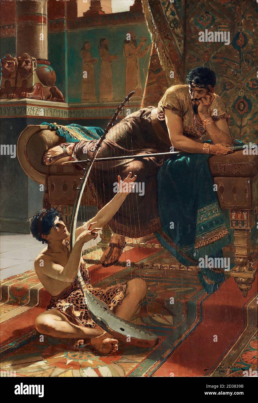 Kronberg Julius - David and Saul Stock Photo - Alamy