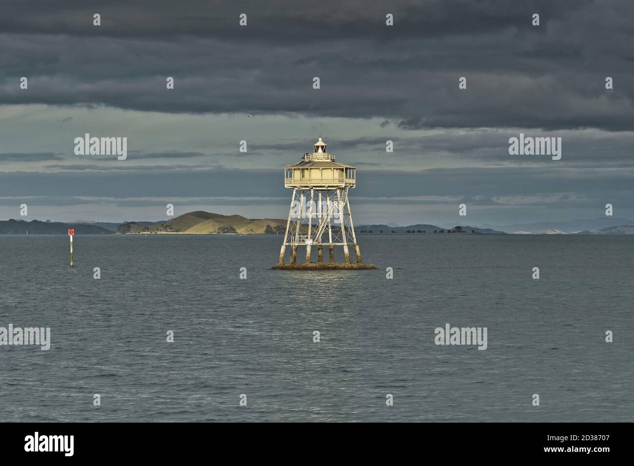 Bean Rock Lighthouse in Waitemata Harbour Stock Photo - Alamy