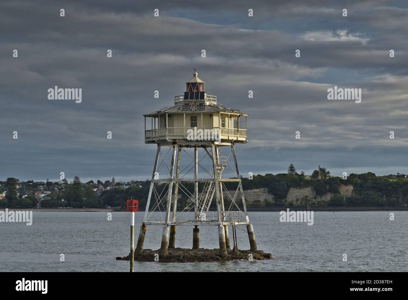 Bean Rock Lighthouse in Waitemata Harbour Stock Photo - Alamy