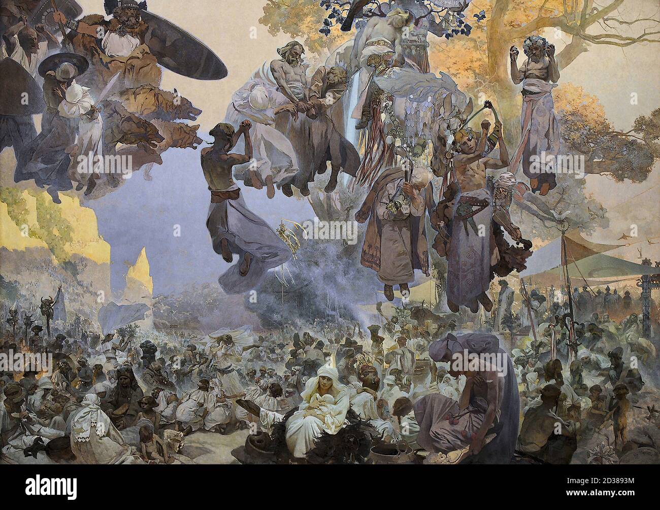mucha, alphonse maria - Het Slavische Epos 02 - De viering van Svantovit - als de goden oorlog voeren, ligt de redding in de kunst - 26296282626 e167963e92 o Stock Photo