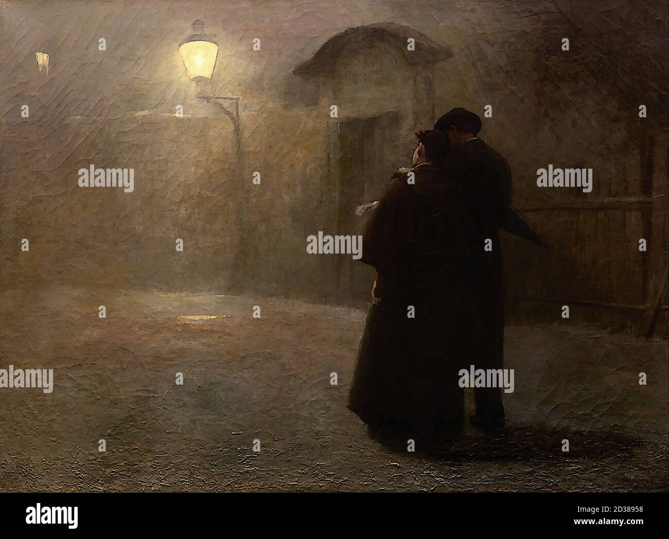 Schikaneder Jakub - Na Kampe (Lovers) - Czech Republic and Slovakia School - 19th  Century Stock Photo