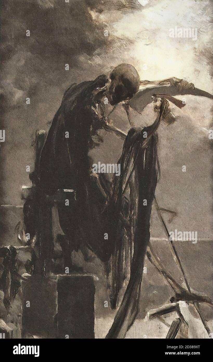 Pirner Maxmilián Allegory of Death Czech Republic and Slovakia School 19th Century Stock