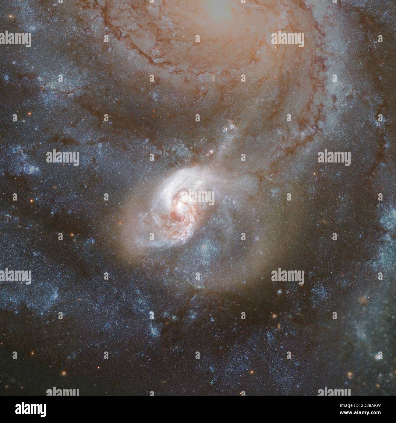 Nebula and galaxy. Deep space. Elements of this image furnished by NASA. Stock Photo