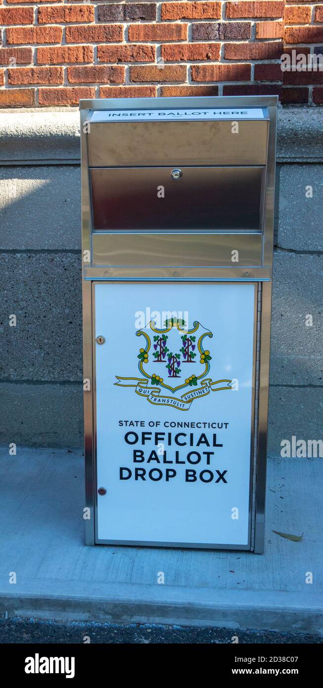 Connecticut ballot drop box Stock Photo