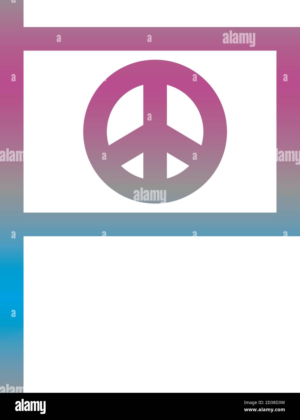 peace symbol in flag degradient style icon vector illustration design ...