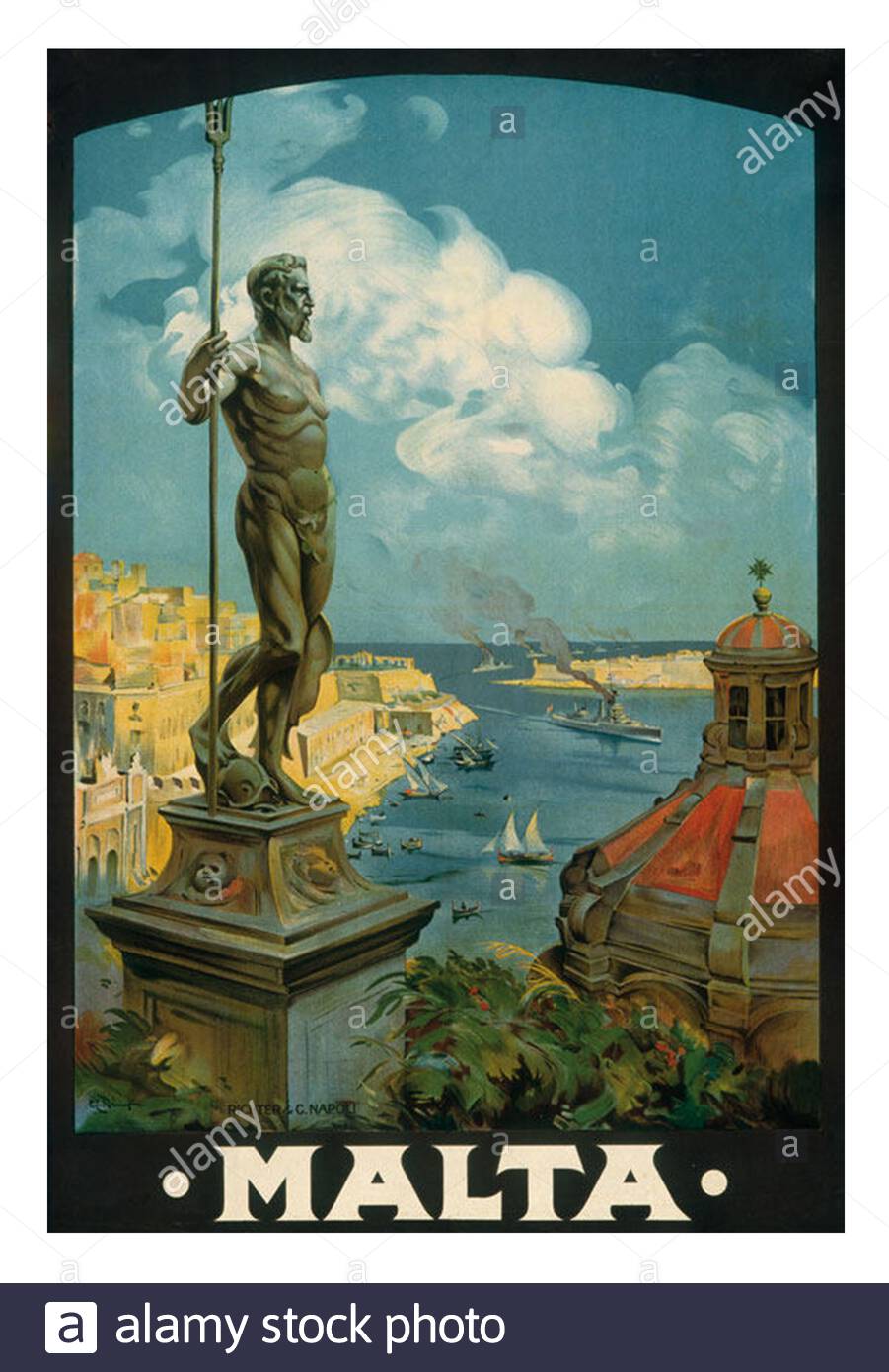 Art Deco Travel Posters Lovely Vintage Retro Holiday Valletta Malta