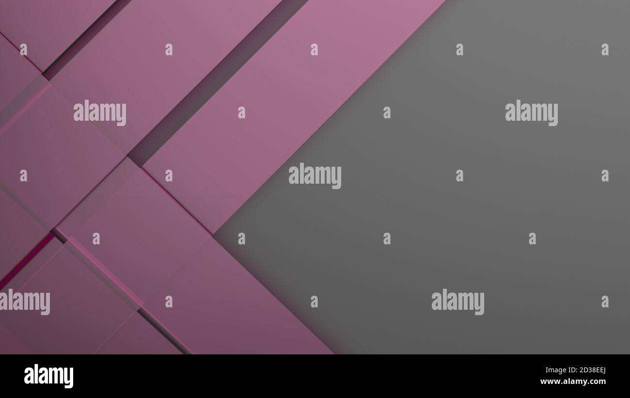 Diagonal pink dynamic stripes on black background. Modern abstract background with lines and dark shadows Stock Photo