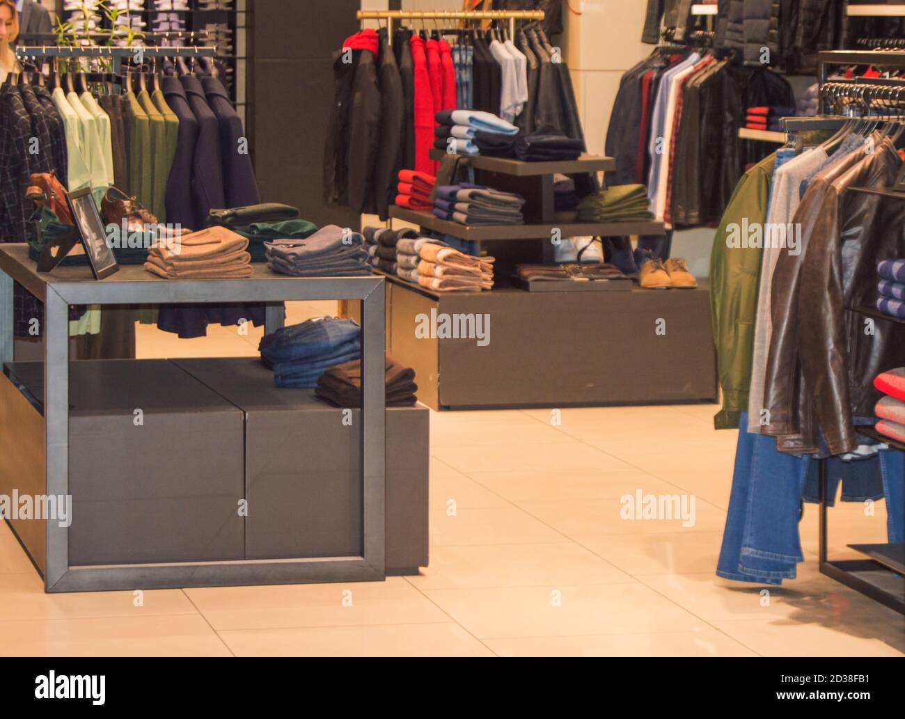 Europolis Moscow Russia October 8 2019 interior of fashion boutiques with modern clothing Stock Photo Alamy