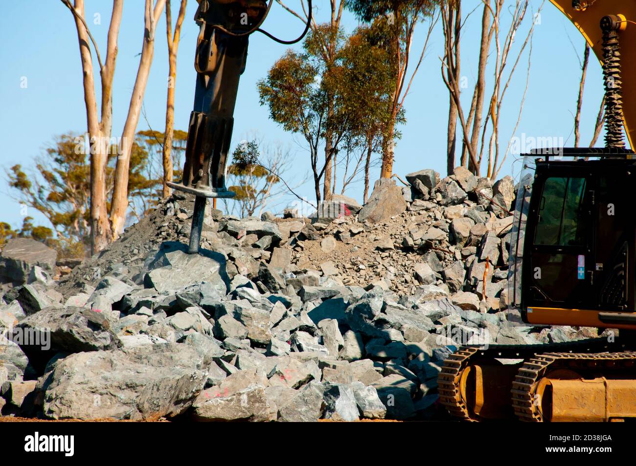 Heavy Duty Industrial Rock Breaker Stock Photo - Alamy