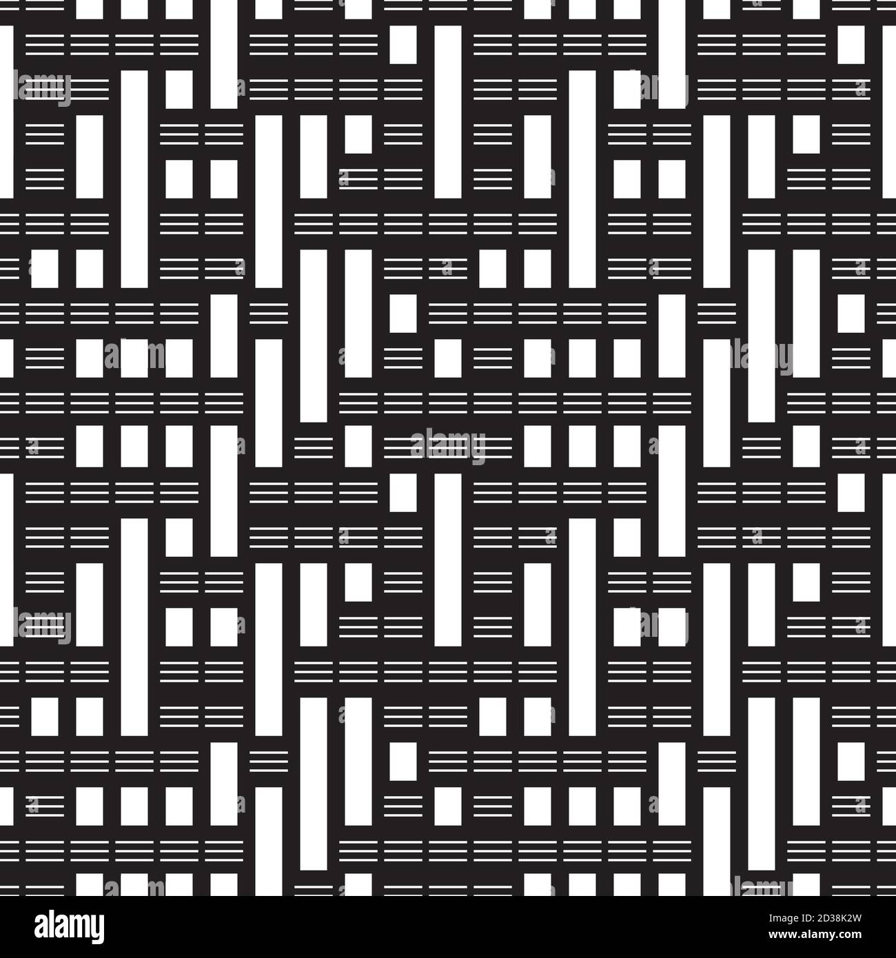 Seamless pattern with horizontal and vertical white segments Stock Vector