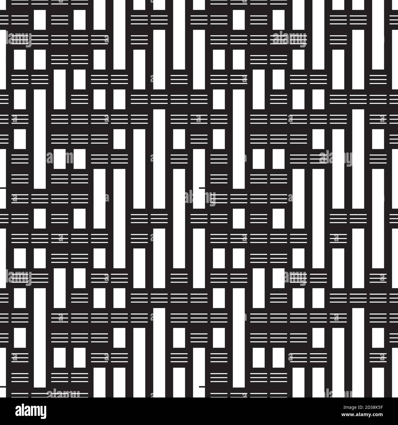 Seamless pattern with horizontal and vertical white segments Stock Vector