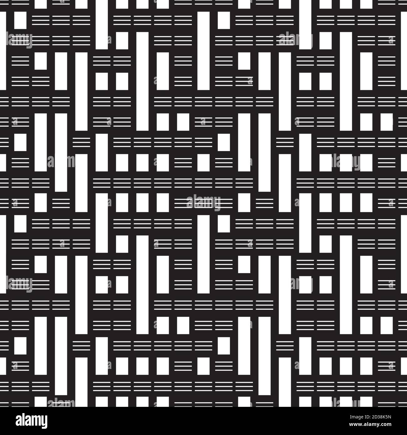 Seamless pattern with horizontal and vertical white segments Stock Vector
