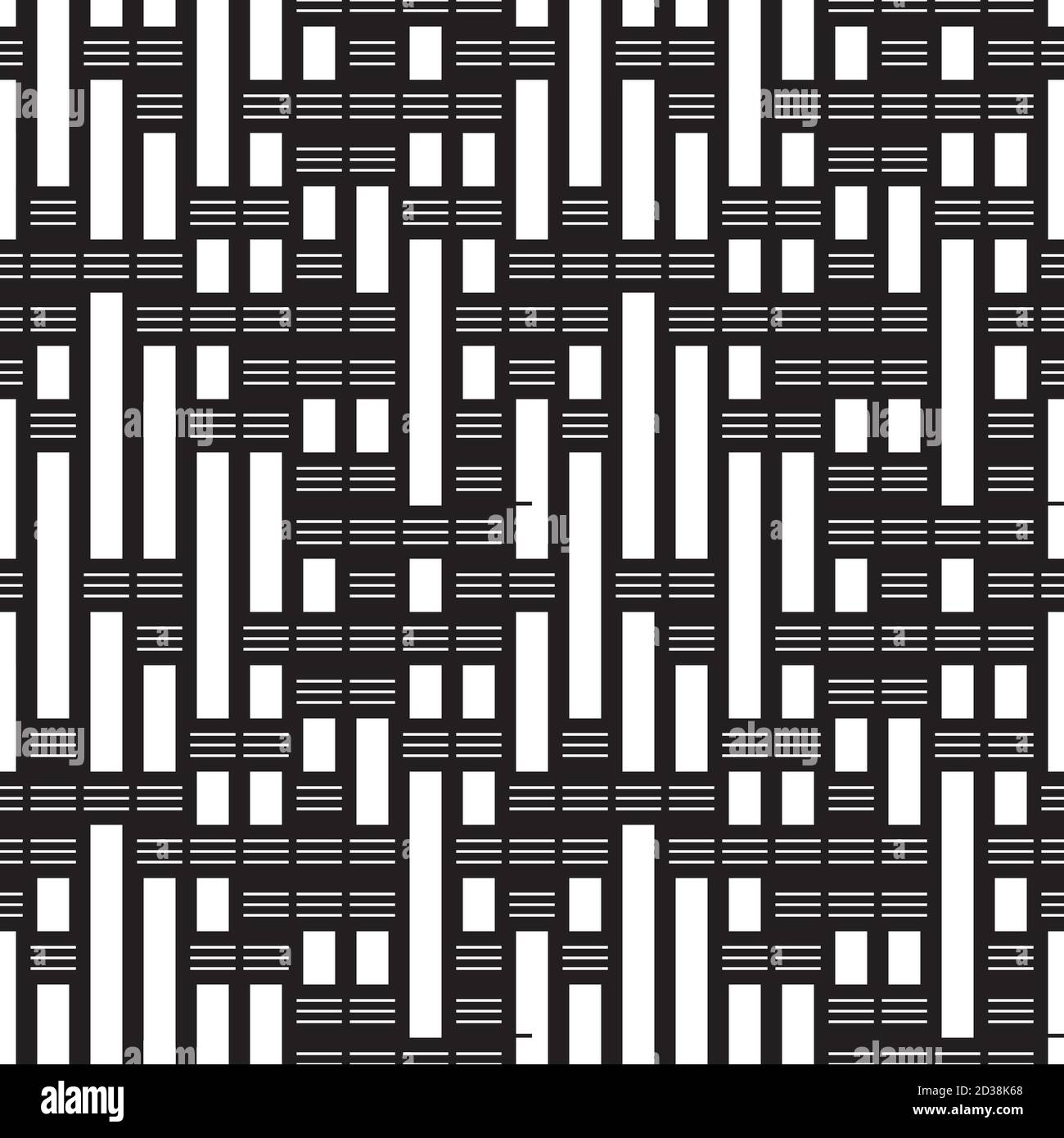 Seamless pattern with horizontal and vertical white segments Stock Vector