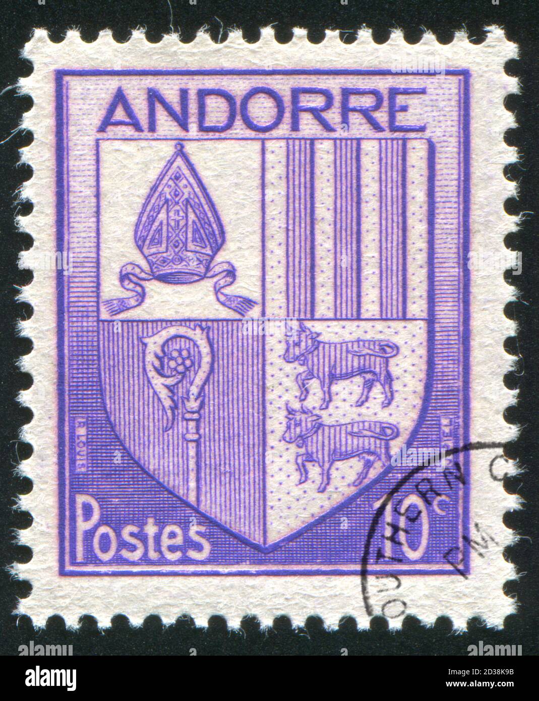 Postage stamp andorra hi-res stock photography and images Postage stamp andorra hi-res stock photography and images
