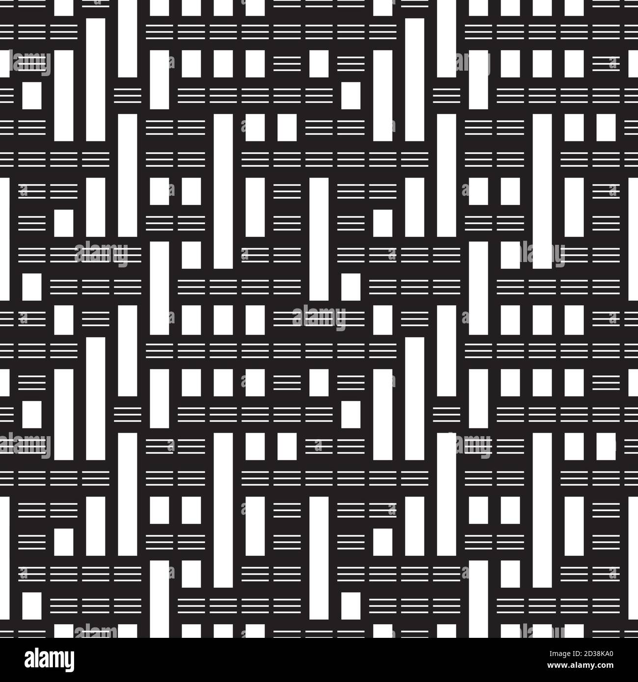 Seamless pattern with horizontal and vertical white segments Stock Vector