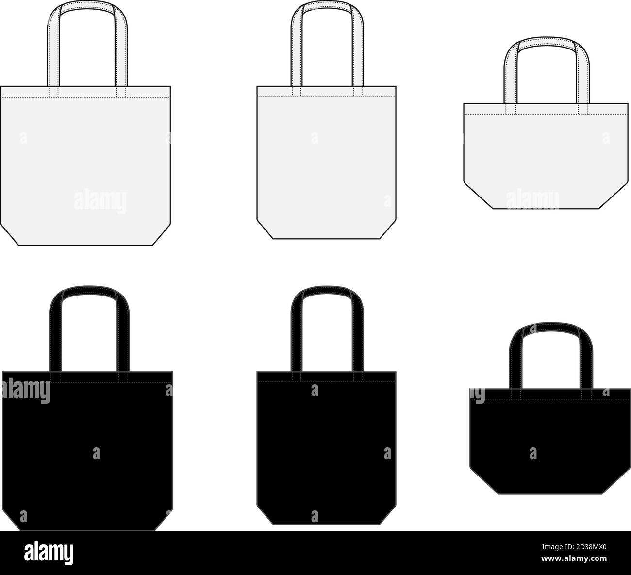 Tote bag (ecobag , shopping bag) template vector illustration set ( various  types Stock Vector Image & Art - Alamy