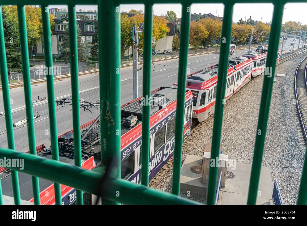 4 October 2020 Calgary Alberta Canada Calgary transit LRT train in
