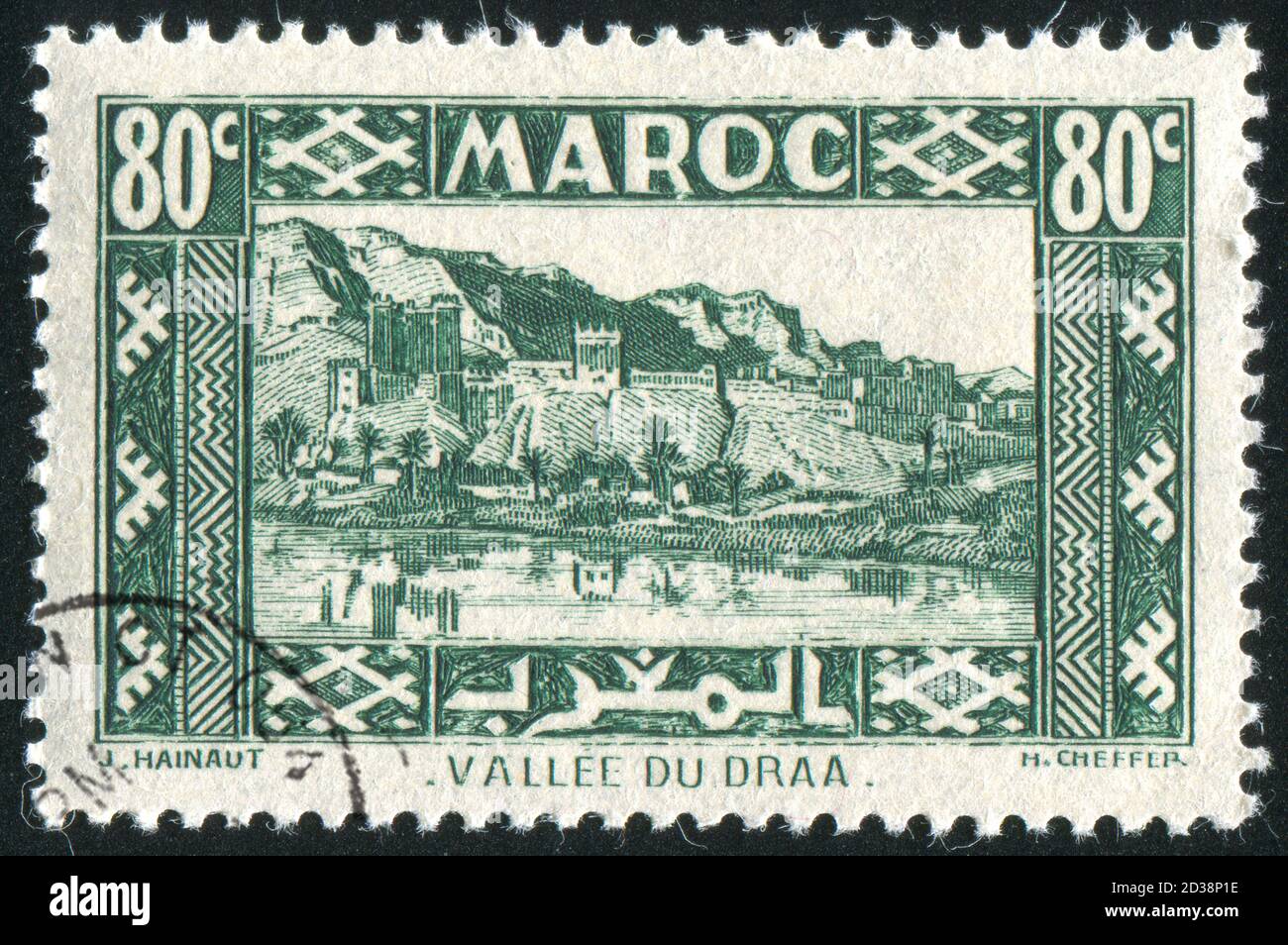 FRENCH MOROCCO CIRCA 1942 stamp printed by Morocco, shows Valley of