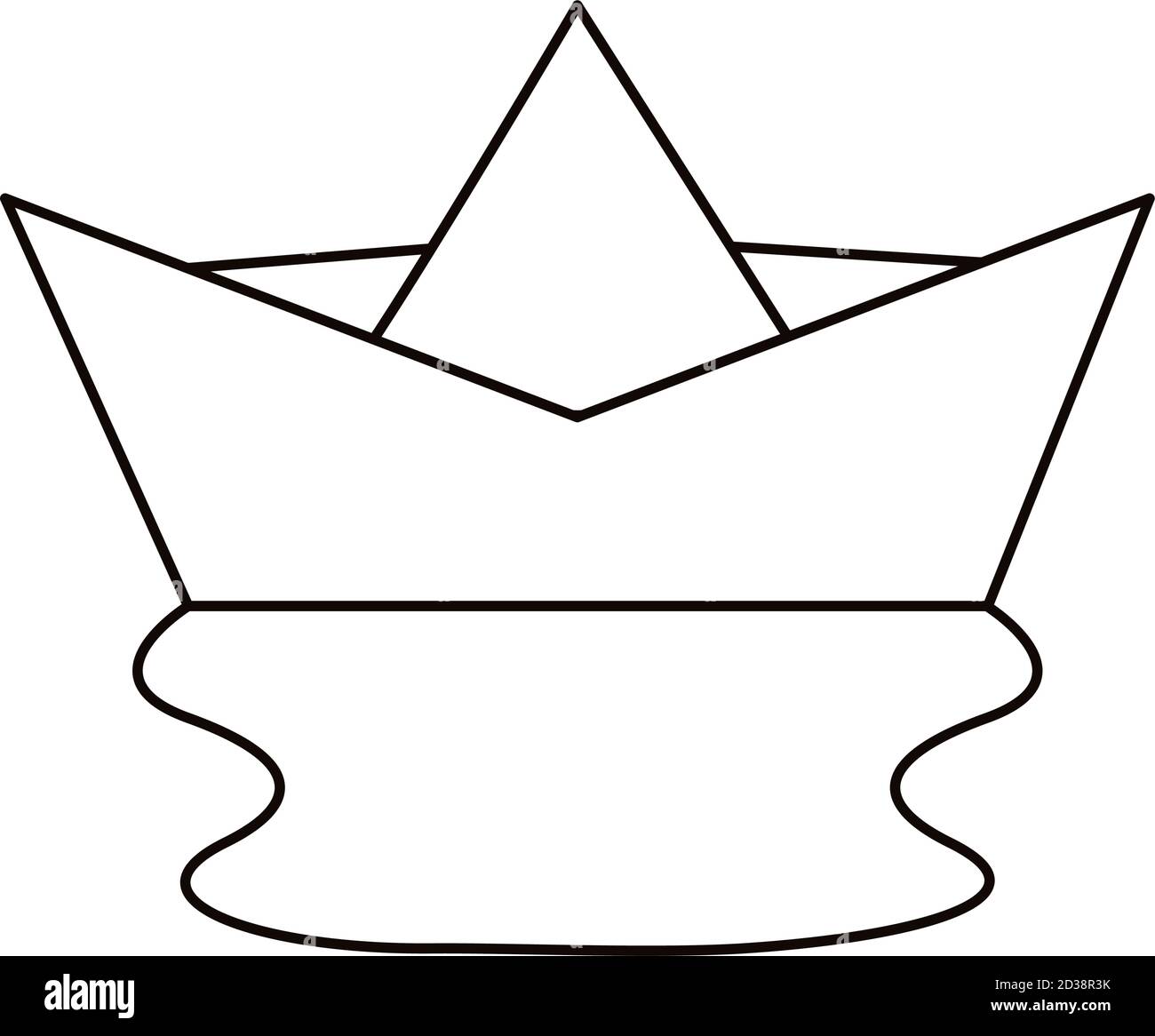paper ship flat style icon vector illustration design Stock Vector ...