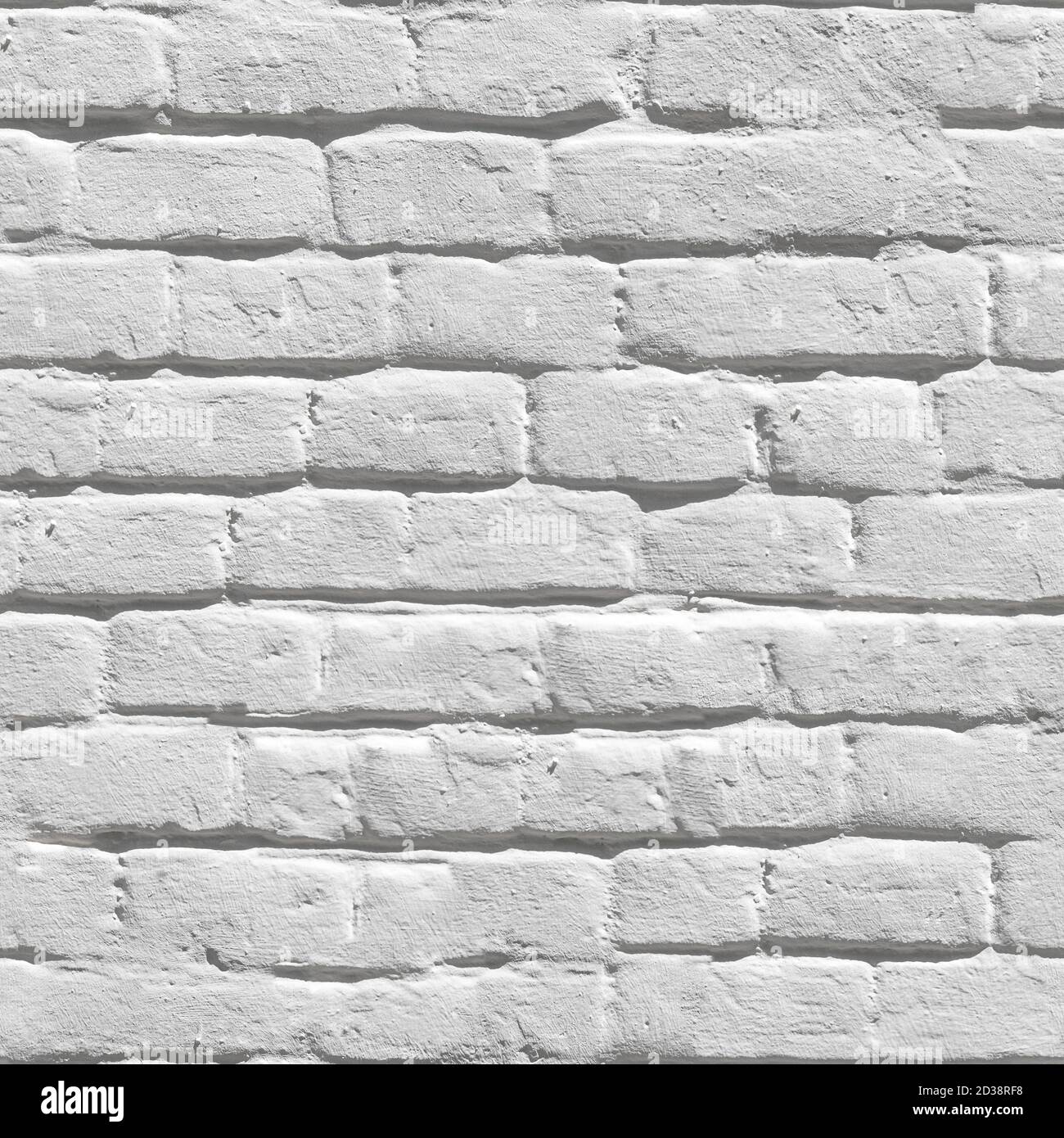 Old White Brick Wall. Seamless Tileable Texture. Stock Photo