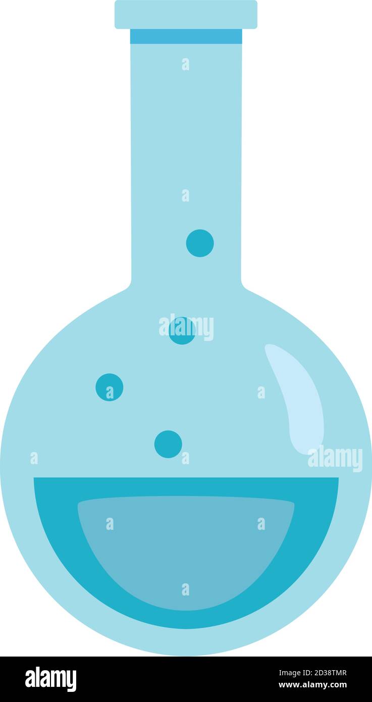 medical tube test flask laboratory flat icon vector illustration design ...