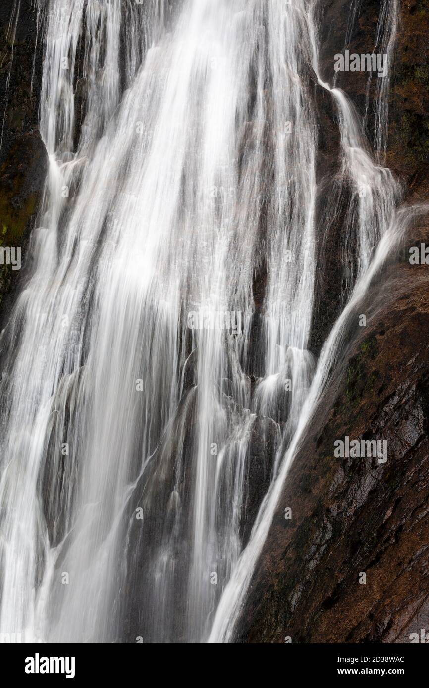 Aber Falls waterfall, Snowdonia, North Wales Stock Photo