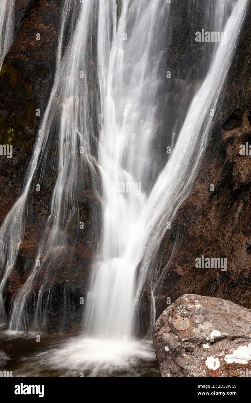 Aber Falls waterfall, Snowdonia, North Wales Stock Photo