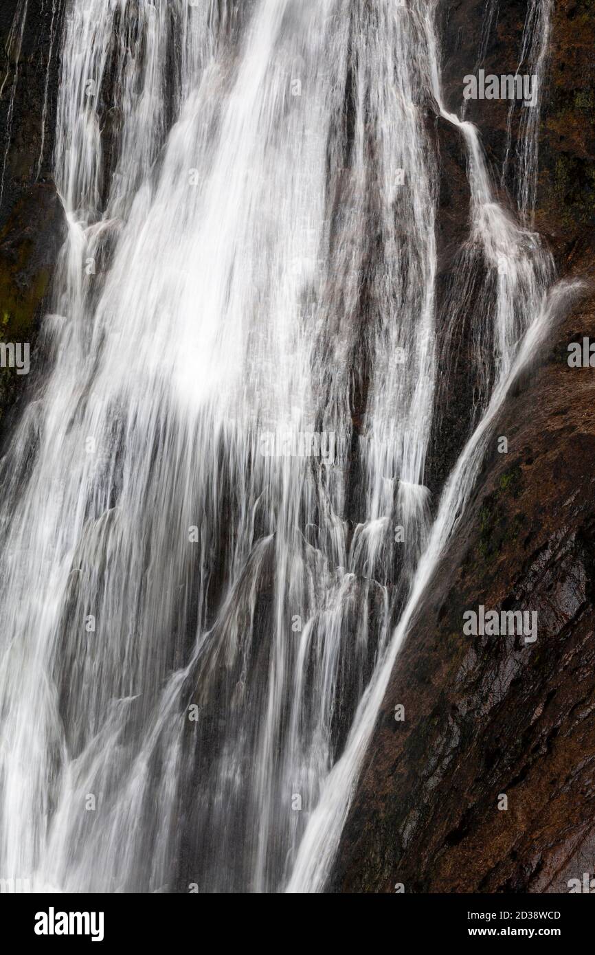 Aber Falls waterfall, Snowdonia, North Wales Stock Photo