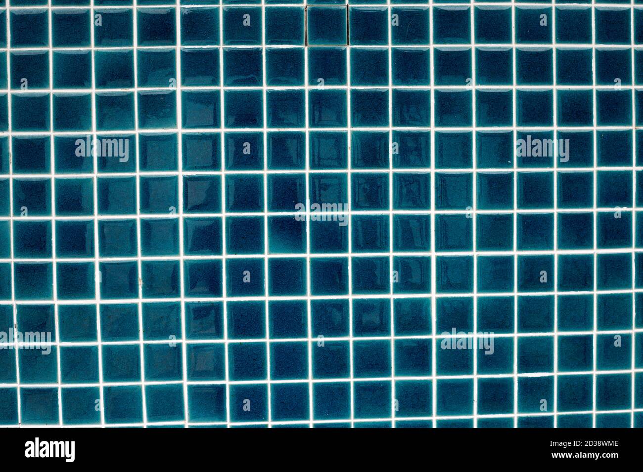 Blue tiles on the wall for background. Stock Photo