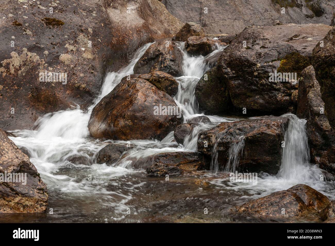 Aber Falls waterfall, Snowdonia, North Wales Stock Photo