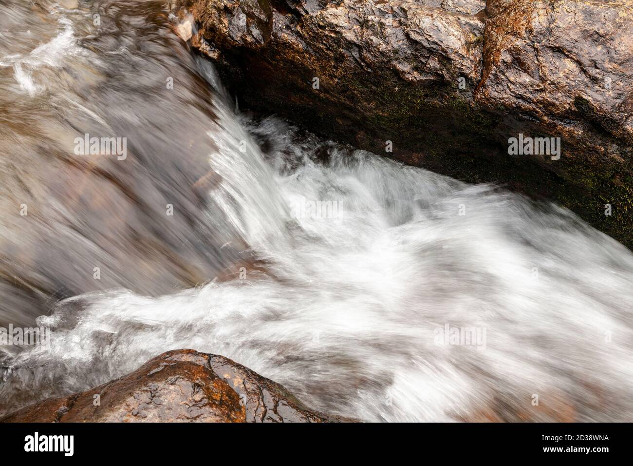 Aber Falls waterfall, Snowdonia, North Wales Stock Photo