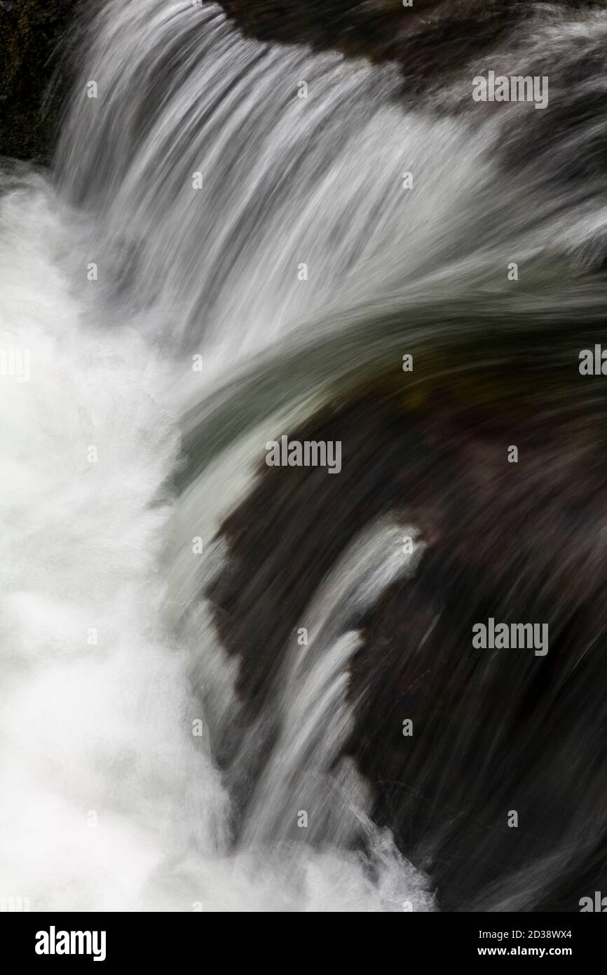 Waterfall at Fairy Glen, Snowdonia, North Wales Stock Photo