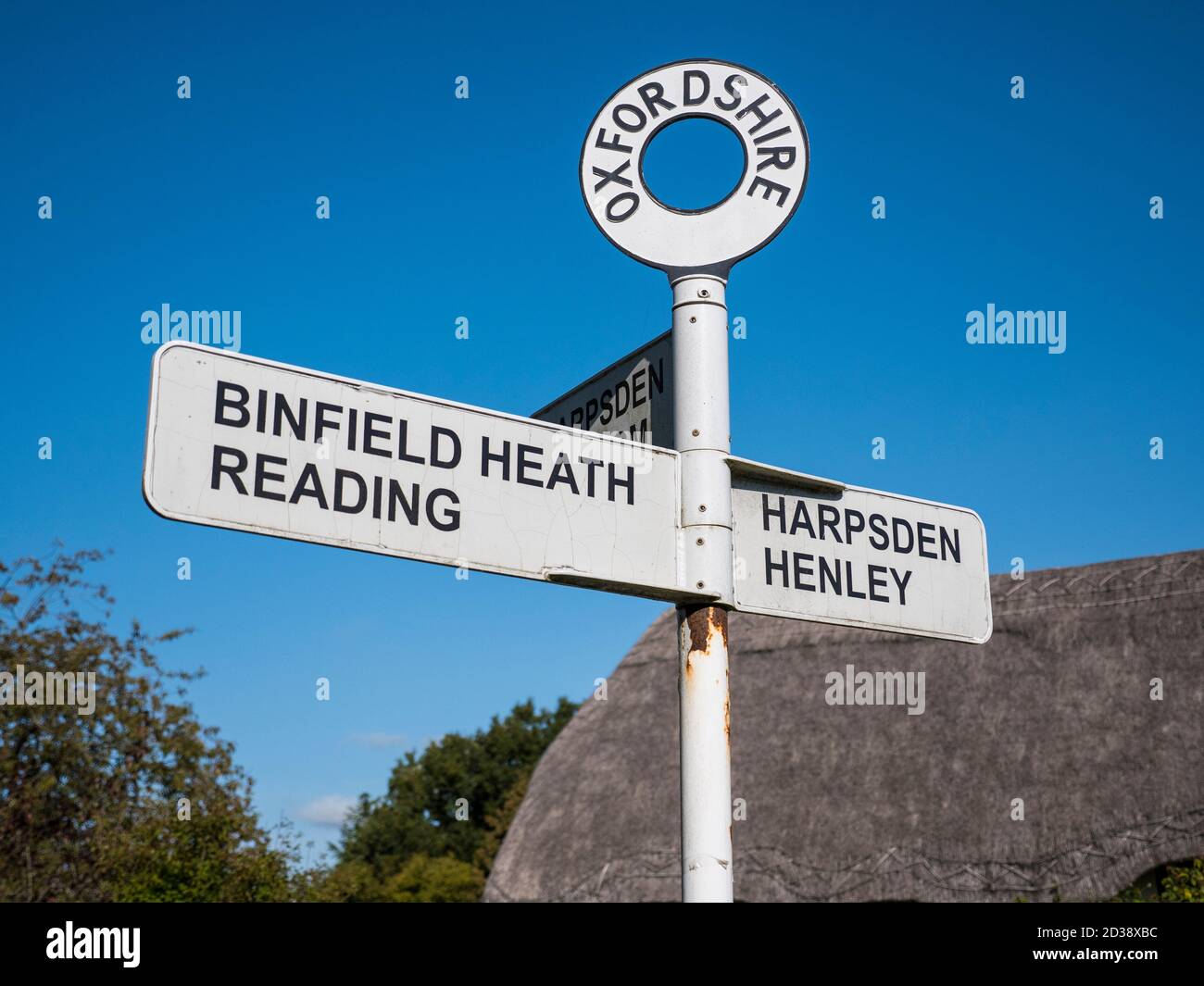 Oxfordshire Road Sign Post at Harpsden, HenleyonThames, Oxfordshire