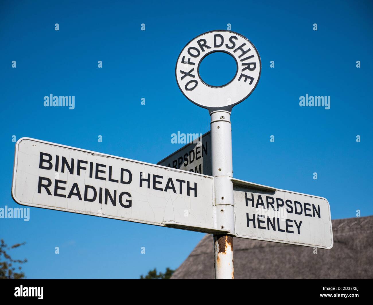 Oxfordshire Road Sign Post at Harpsden, HenleyonThames, Oxfordshire