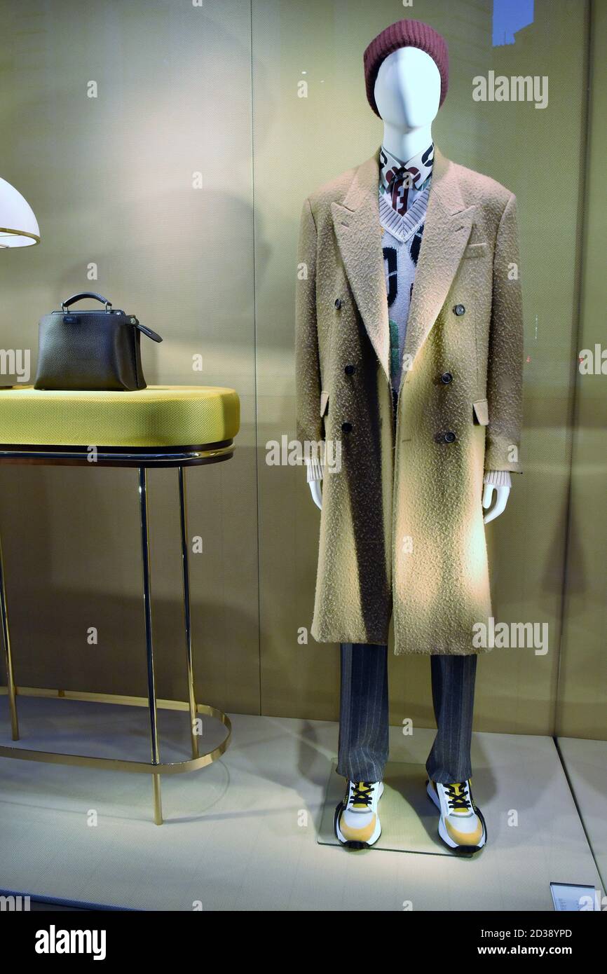 A SHOWCASE OF FENDI FASHION BOUTIQUE IN CONDOTTI STREET Stock Photo - Alamy