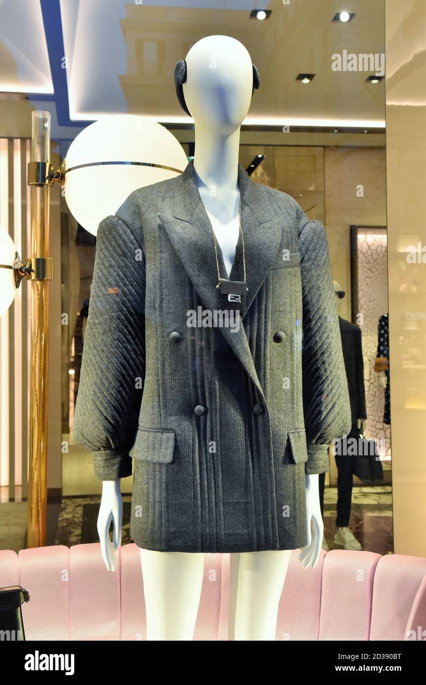 A SHOWCASE OF FENDI FASHION BOUTIQUE IN CONDOTTI STREET Stock Photo - Alamy