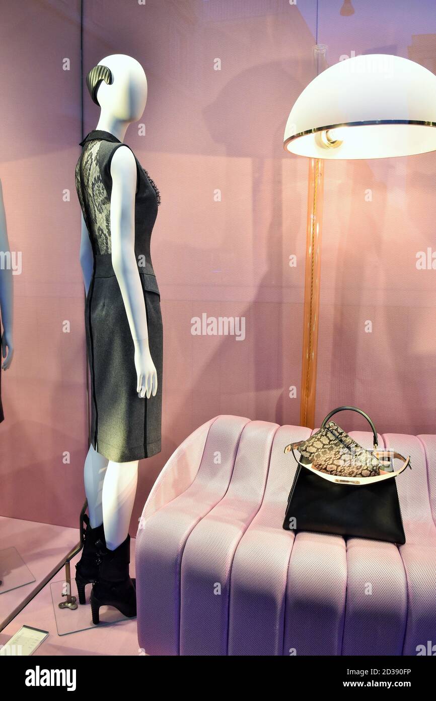 A SHOWCASE OF FENDI FASHION BOUTIQUE IN CONDOTTI STREET Stock Photo - Alamy