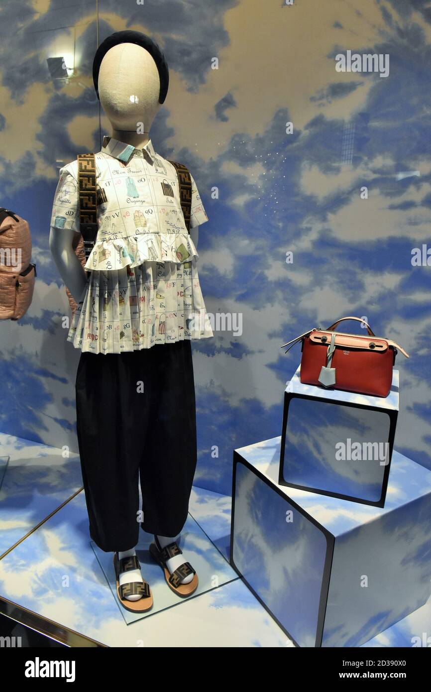 A SHOWCASE OF FENDI FASHION BOUTIQUE IN CONDOTTI STREET Stock Photo - Alamy