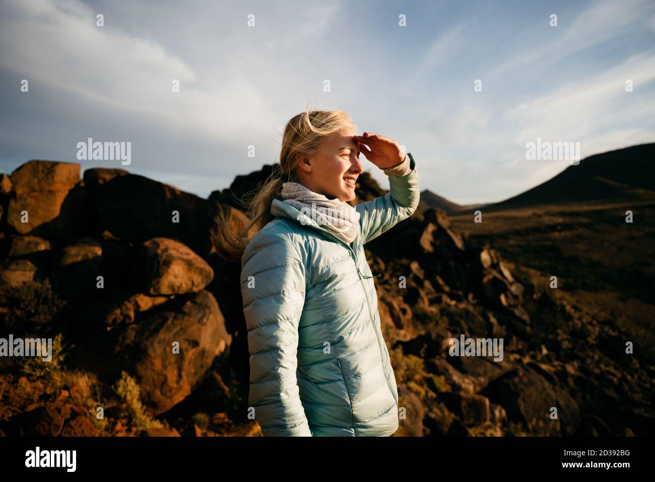 Caucasian hiker sitting on top hi-res stock photography and images - Alamy
