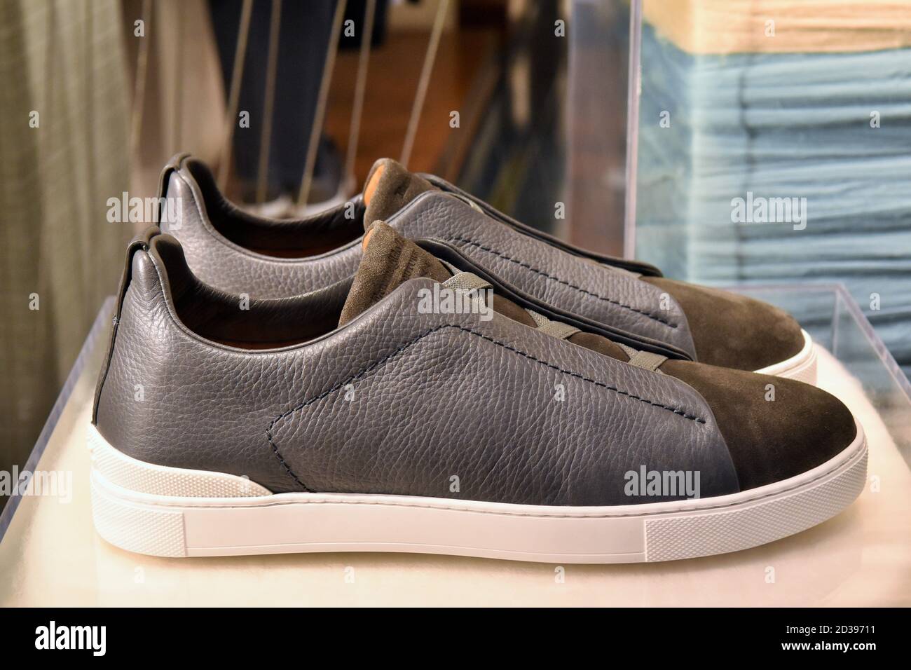 SHOES ON DISPLAY AT ERMENEGILDO ZEGNA BOUTIQUE IN CONDOTTI STREET Stock  Photo - Alamy